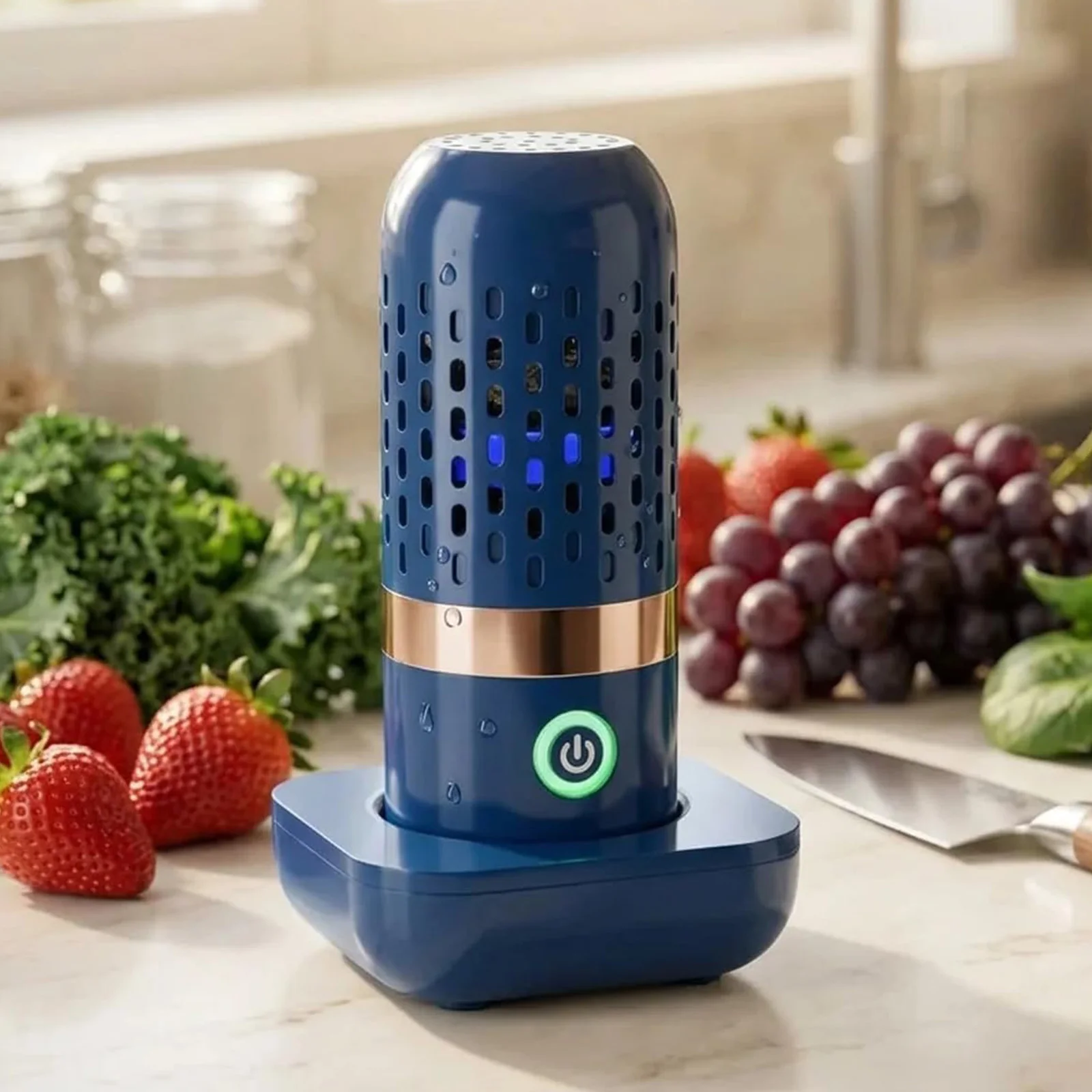 USB‑Powered Portable Fruit & Veg Cleaner, Hydroxyl Ion Purifier, 4 L Capacity