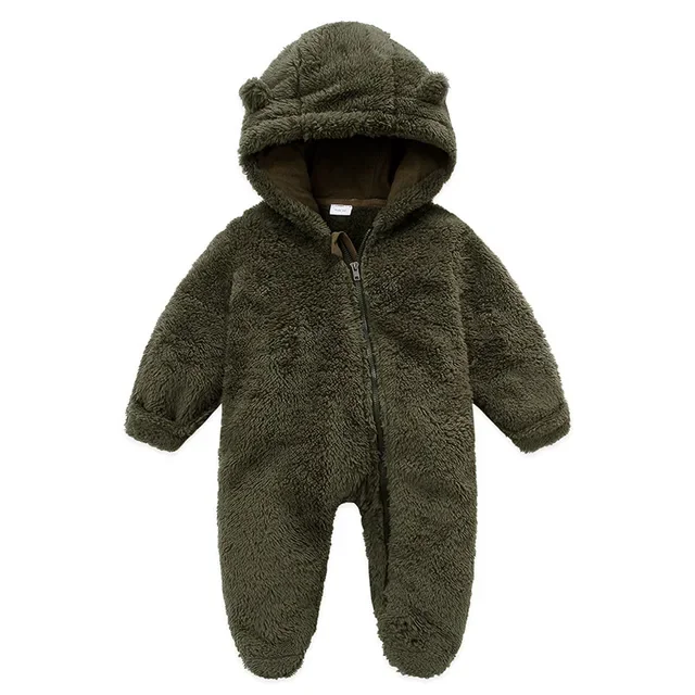 Newborn Baby Rompers with Ears Spring Soft Clothing for Babies Polar Fleece Infant Girl Oneies Cute Newborn Bodysuit 0-12 Months - Image 10