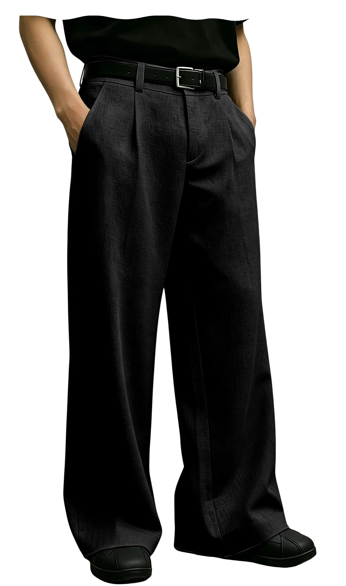 Men‘s Straight Leg Suit Pants With Elastic Waist Comfortable Breathable Wrinkle Resistant Lightweight Casual Trousers Summer - Image 7