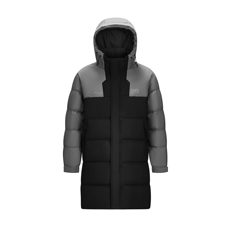 Semir Men's Mid-Length Hooded Colorblock Down Jacket - Image 8