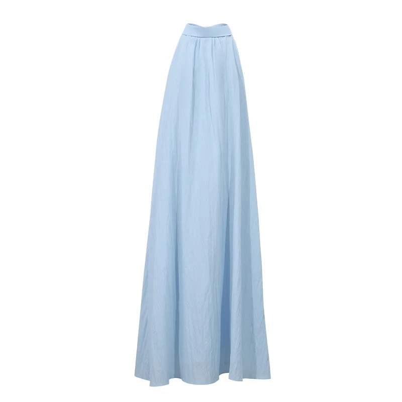 Women's Sleeveless Lapel A-Line Maxi Dress - view 6