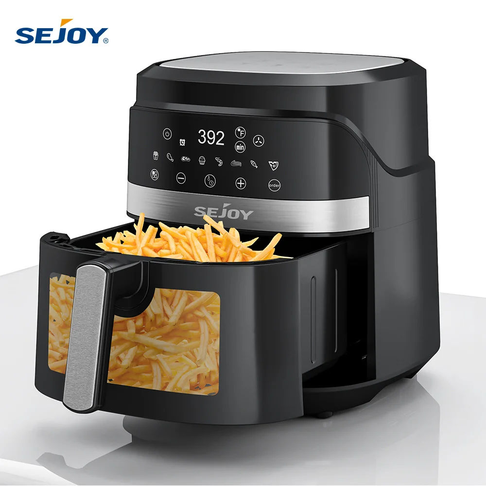 Sejoy 6-Quart 8-in-1 Air Fryer Oven – 1500W, 8 Touch Presets
