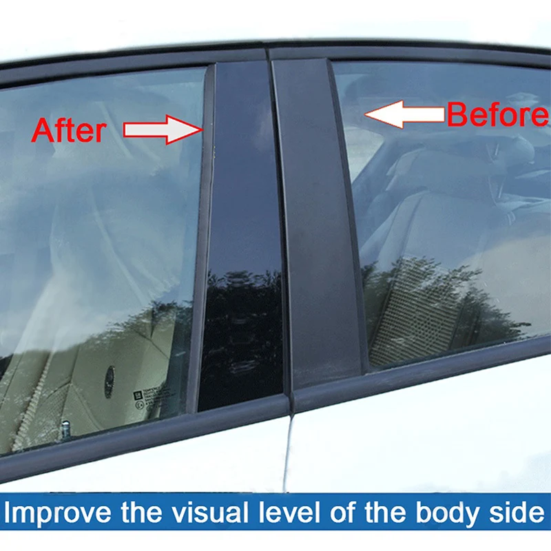 6Pcs Car Window Door Trim Cover Stickers For Mitsubishi Pajero Sport Montero 2015-2022 Pillar Posts Auto Accessories - Image 3