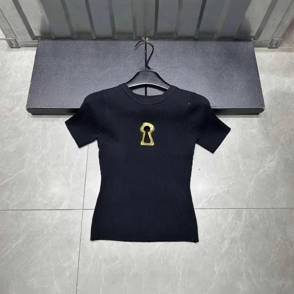 High Quality Summer New Hollowed Out Stand Up Collar Knitted Sweater Tshirt Women Commuting Slimming Sweater T-shirts Top - Image 4