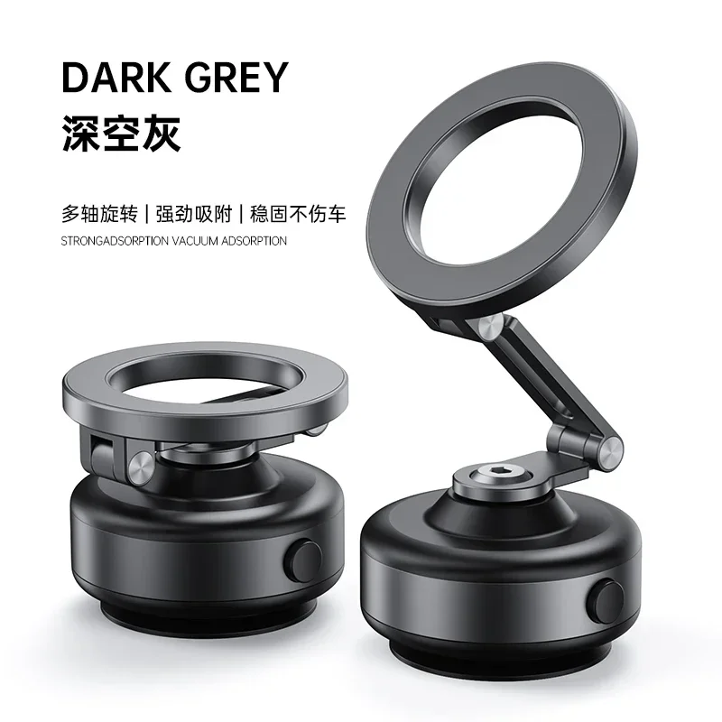 Magnetic Aluminum Phone Holder Vacuum Suction Foldable 360° Rotation - Image 8