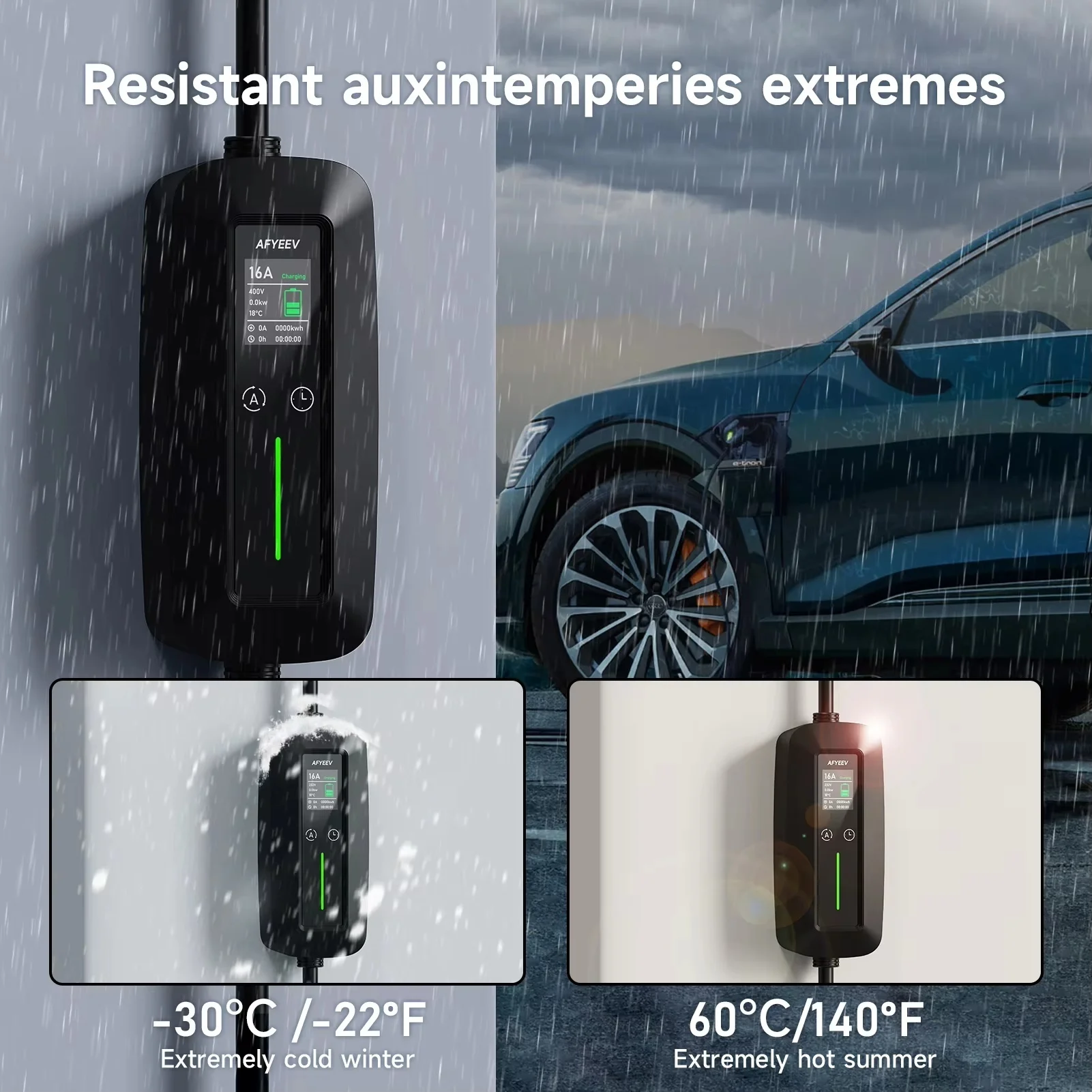 AFYEEV Type2 Portable EV Charger 11KW 16A GBT Electric Car Charger Fast Charging with Setting Charging Time CEE Plug Wallbox - Image 2