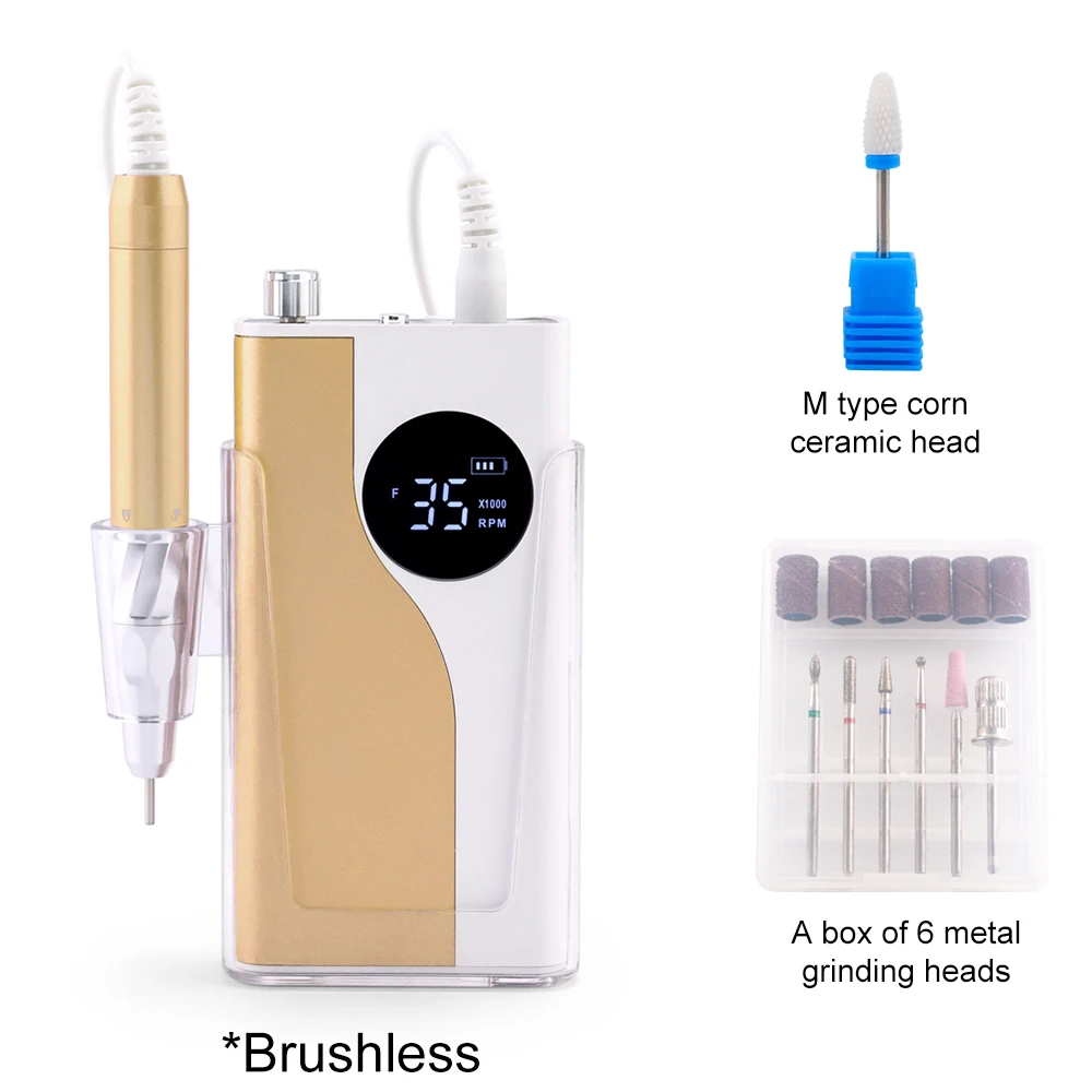 85W Brushless Cordless Nail Drill – 35000 RPM, USB‑C Rechargeable - Image 8