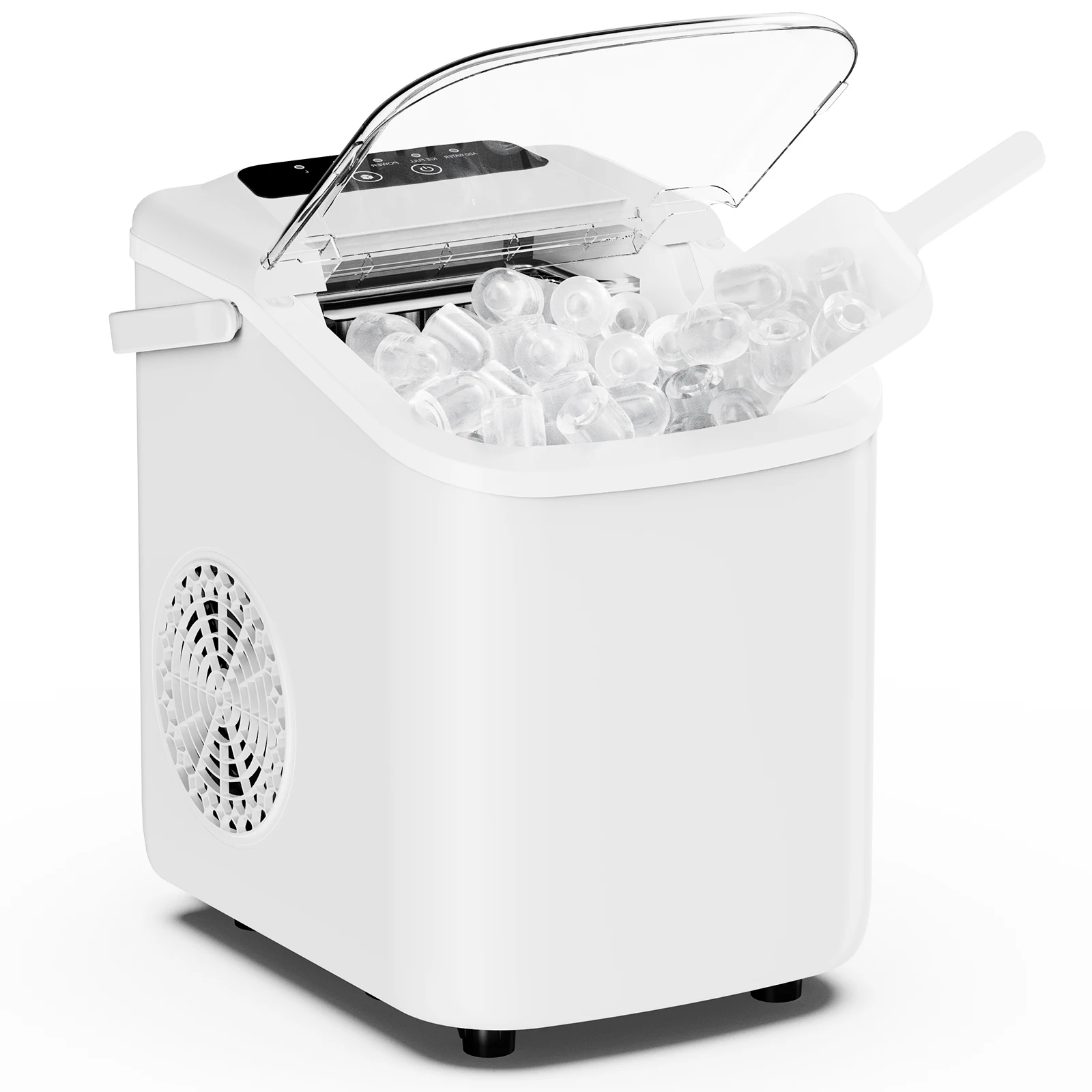 Countertop Ice Maker – 9 Bullet Cubes in 6 min, 26 lb/day, Handle - Image 7