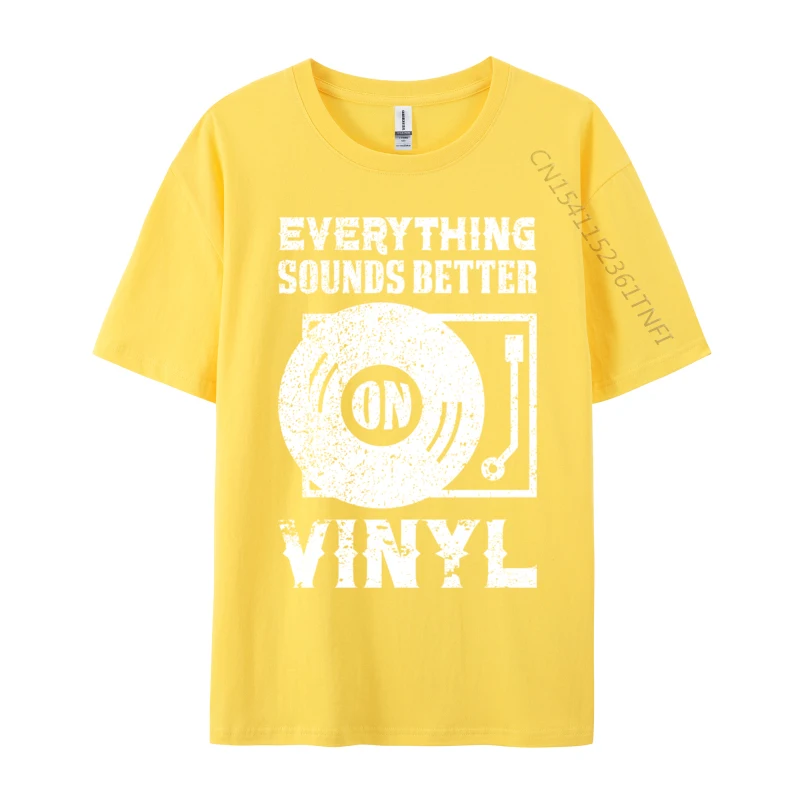 Vintage Vinyl Records DJ Music Cotton Slim Fit T Shirt - Image 12