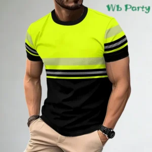 Green 3D Print Men's Short-Sleeved T-Shirt