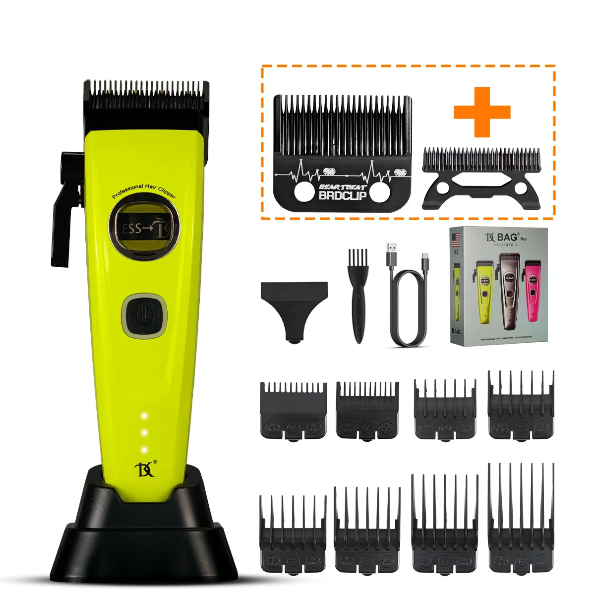 DK Outer Rotor Brushless Motor Professional Men's Fade Clipper Barber Echo Blade Base Charger Blending Hair Trimmer - Image 11