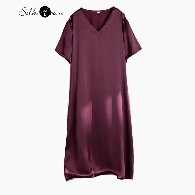 Women's Plus Size Mulberry Silk Midi Dress