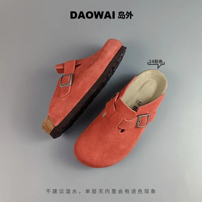 Genuine Leather Cork-Footbed Slip-On Clogs – Closed Toe, Sizes 31‑46 - Image 7