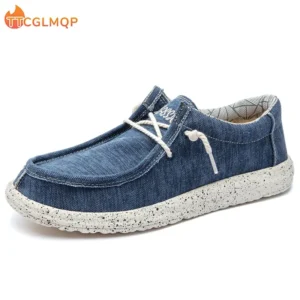 Men's Canvas Espadrille Loafers – Breathable Lace‑Up, Ultralight, Rubber Outsole