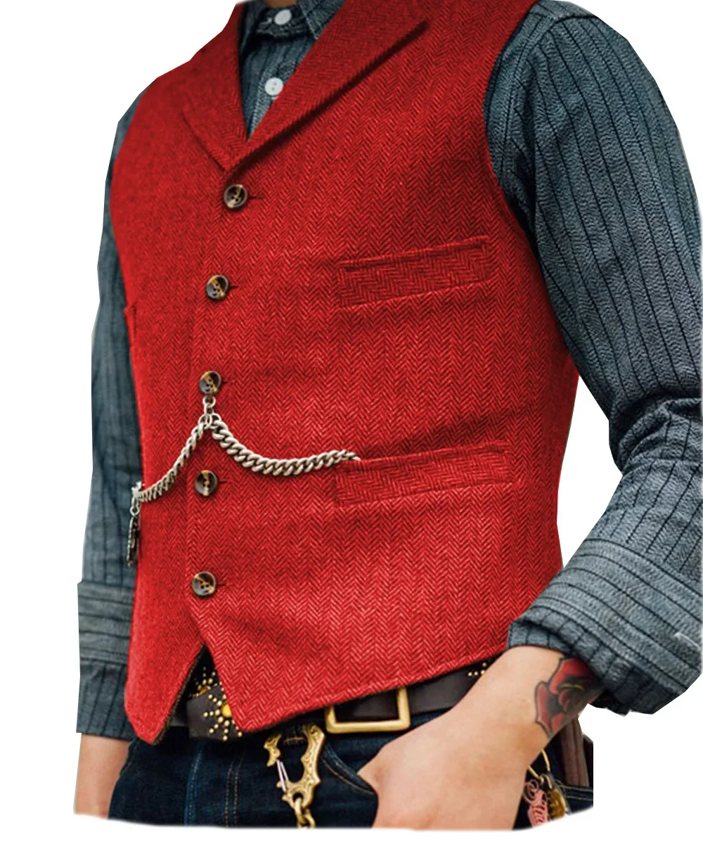 Men's Dark Blue Smart Casual Vest - Image 20