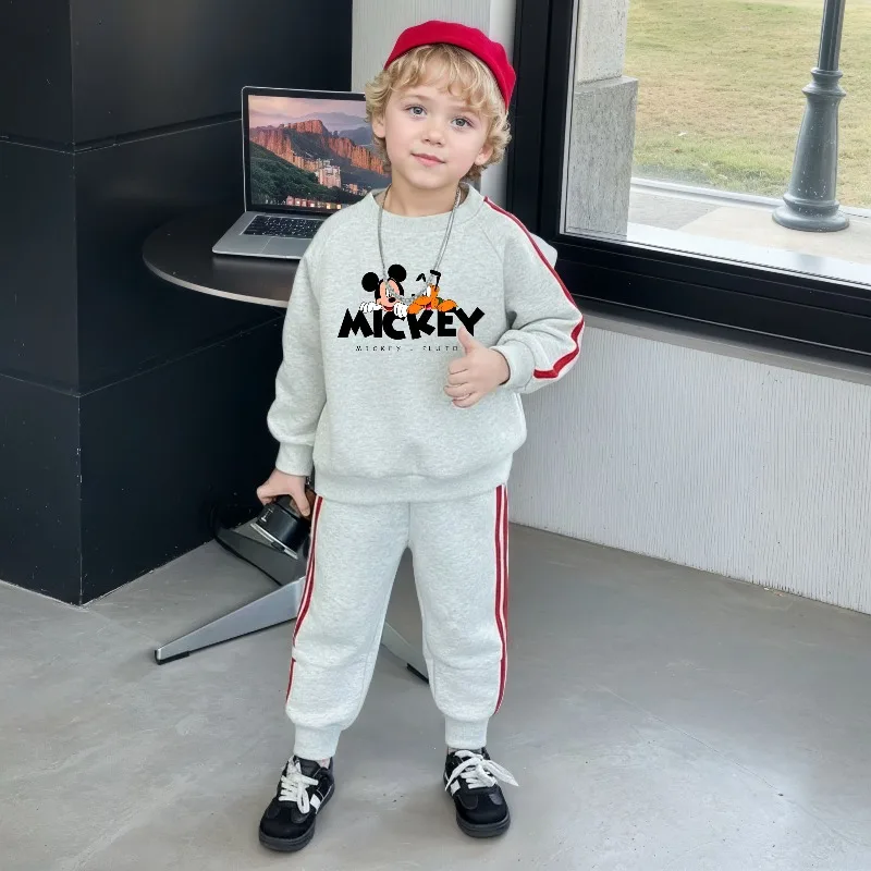 2026 Spring Children Side Stripe Trousers Sets Kids Casual Tracksuit Boys O Neck Hoodies and Long Pant Two Piece New Style - Image 6