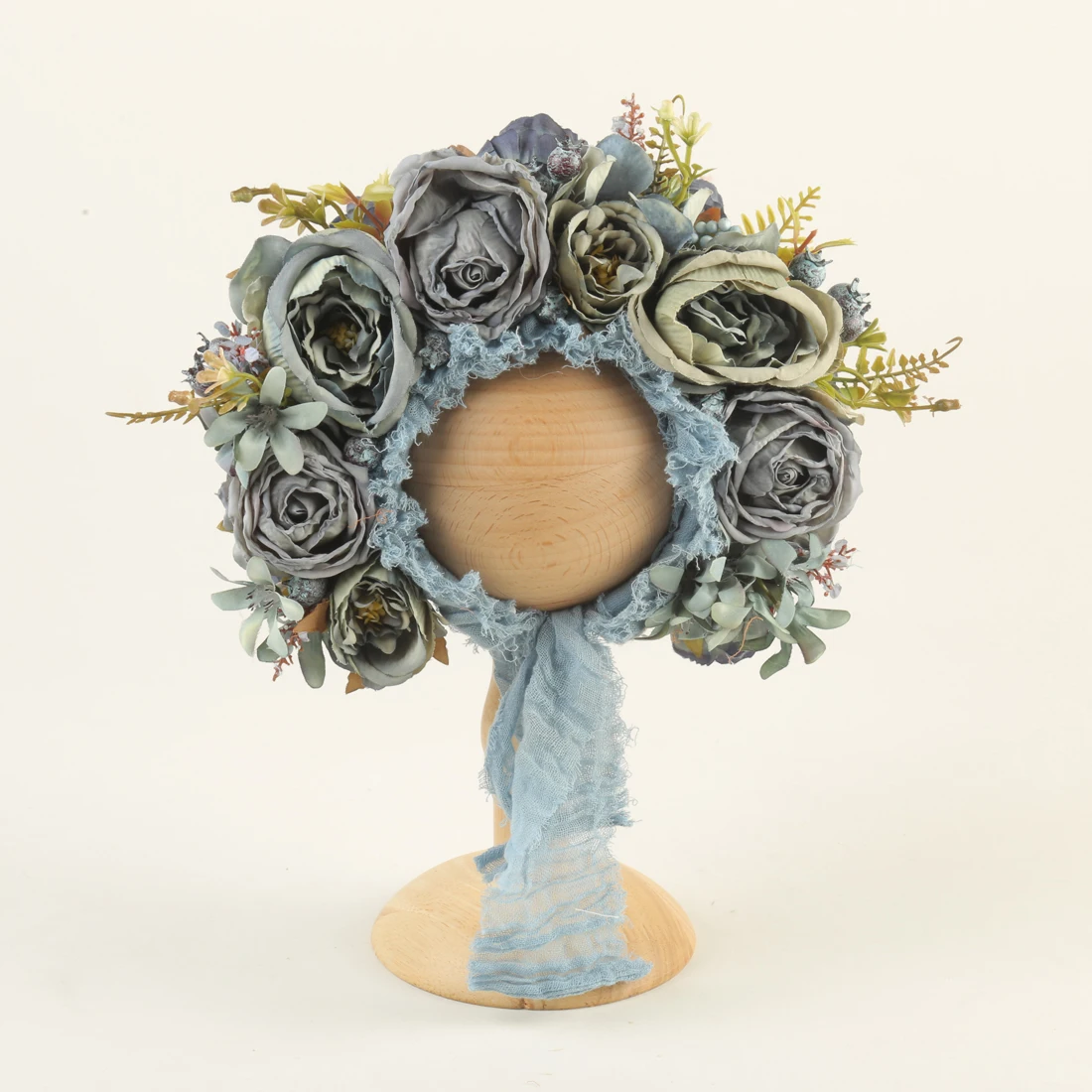 Floral Baby Bonnet – Cute Polyester & Wool – Vintage Newborn Hat - Image 39