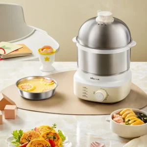 360W Double‑Layer Stainless Steel Electric Egg Boiler with Timer