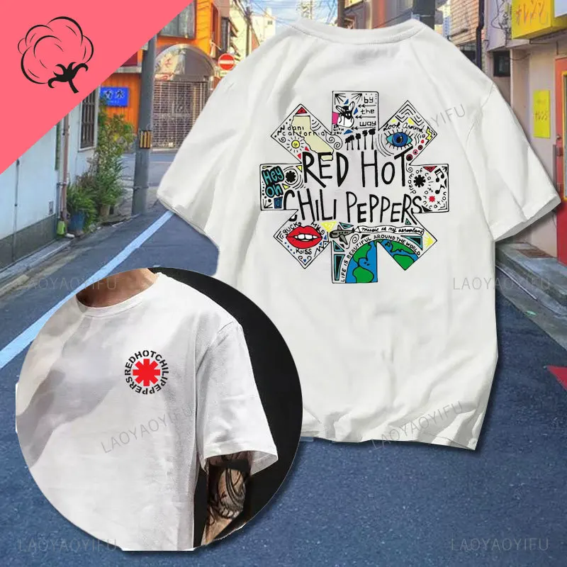 New Red Hot Chili 100%cotton T Shirt Amazing Tees Men Women Clothes Peppers Tour Double-sided Short Sleeve Casual Male T-shirt - Image 25