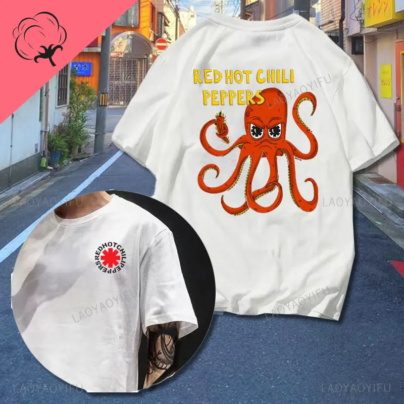 New Red Hot Chili 100%cotton T Shirt Amazing Tees Men Women Clothes Peppers Tour Double-sided Short Sleeve Casual Male T-shirt - Image 8
