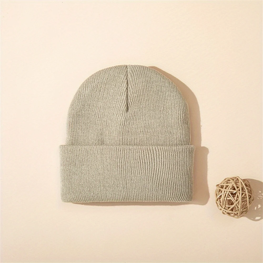 4‑Piece Knit Cuffed Baby Beanie Set – Polyester Fisherman's Hat - Image 6