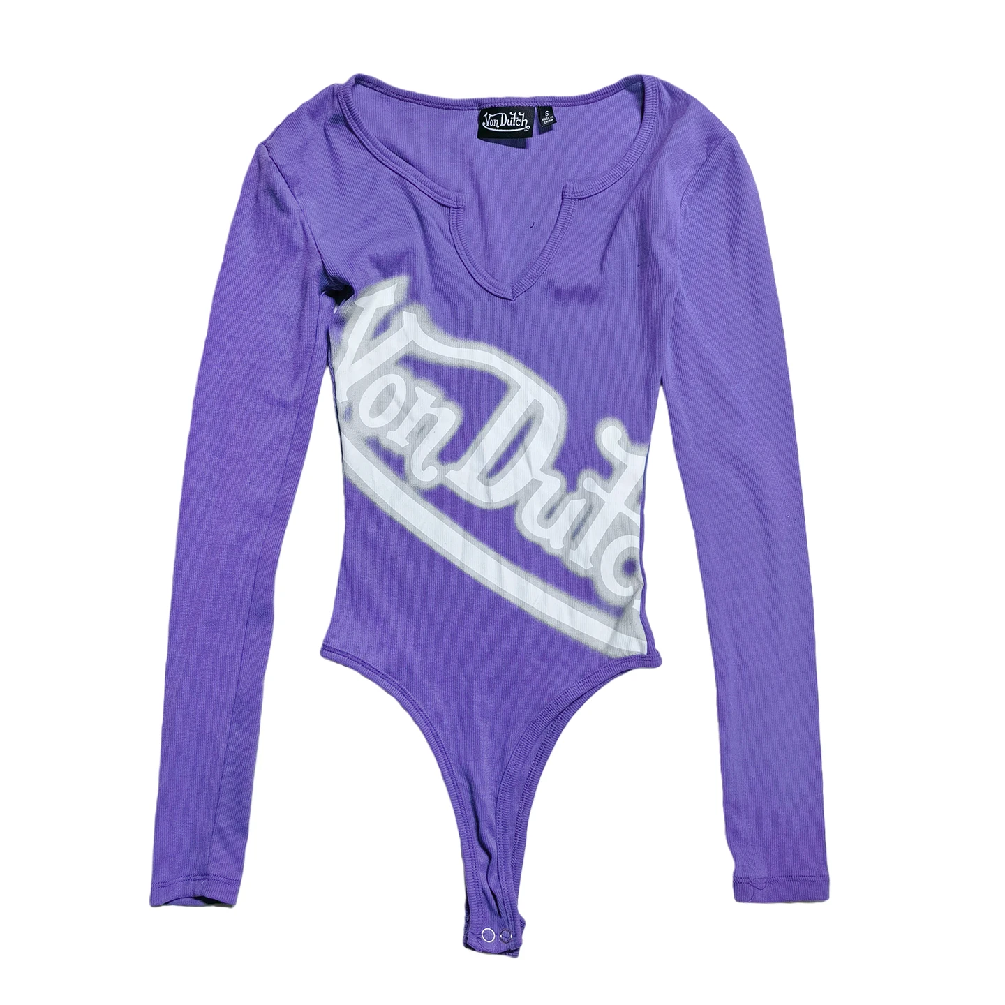 Women's Long Sleeve Letter Print Bodysuit - view 10