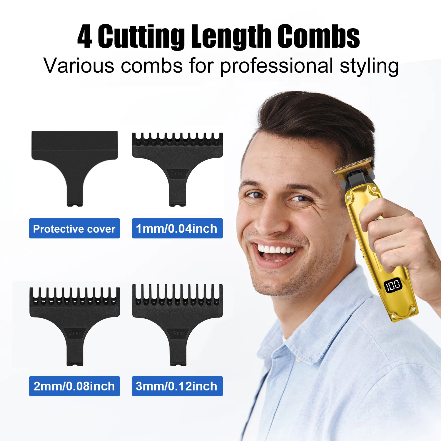 hiena hair Clipper Electric Hair Cutting Machine Cordless Haircut Machine Rechargeable Hair Trimmer Portable Trimmer for men - Image 6