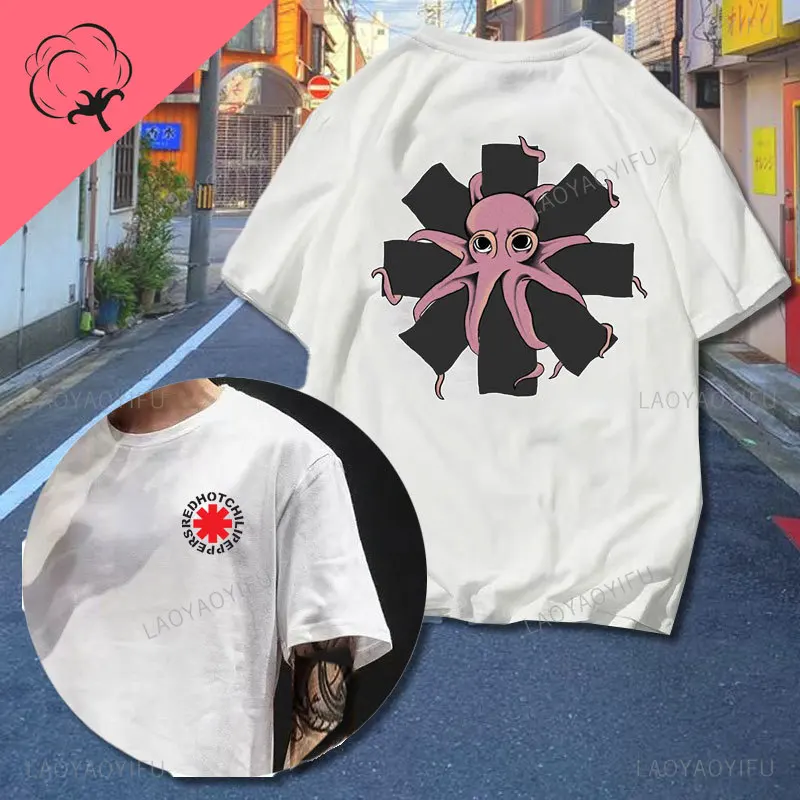 New Red Hot Chili 100%cotton T Shirt Amazing Tees Men Women Clothes Peppers Tour Double-sided Short Sleeve Casual Male T-shirt - Image 10