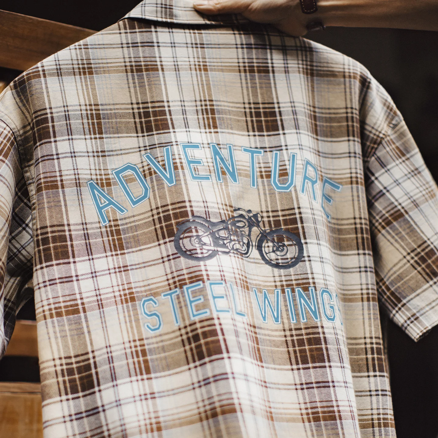 Men's Plaid Cotton Short Sleeve Shirt - Image 5