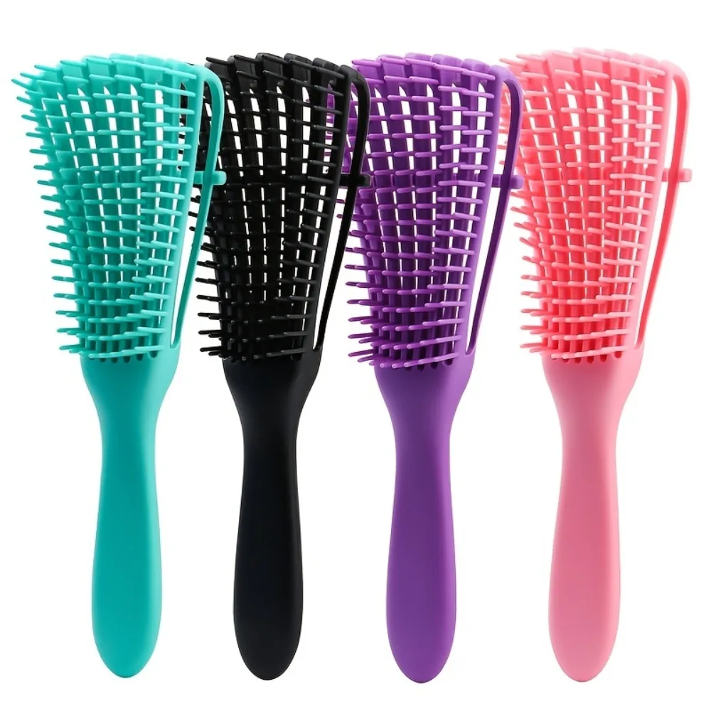 ABS Detangling Brush with Bracket – Massage for Curly & Thick Hair - Image 3