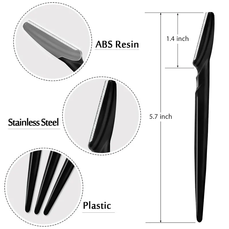 Eyebrow Razor Blade Set – Plastic Safe, 12/30/40/66 pcs - Image 7