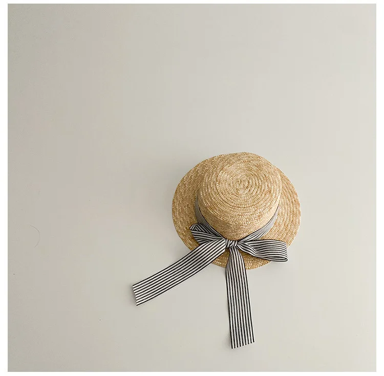 Straw Summer Kids Sun Hat with Wide Brim and Adjustable Strap, 48-52 cm - Image 10