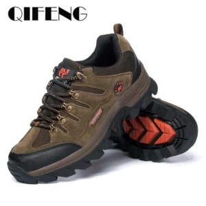 QIFENG Felt Lace‑Up Casual Shoes – Breathable Mesh Lining, EVA Insole