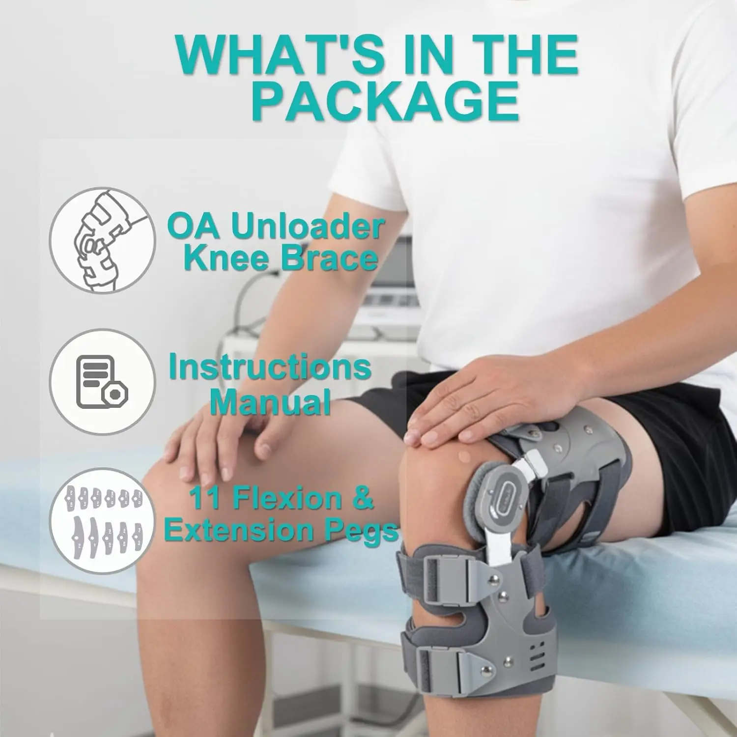 Low-Profile OA Knee Brace with 3-Point Unloading & Adjustable Velcro - Image 5