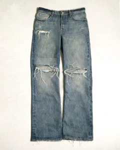 Women's Ripped Wide-Leg Jeans