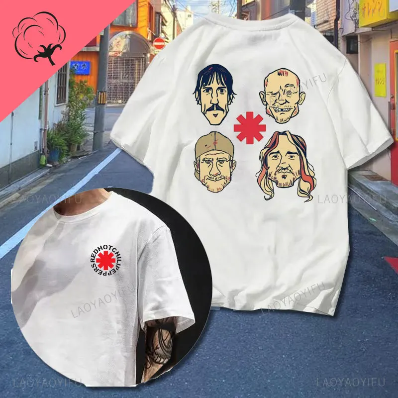 New Red Hot Chili 100%cotton T Shirt Amazing Tees Men Women Clothes Peppers Tour Double-sided Short Sleeve Casual Male T-shirt - Image 23