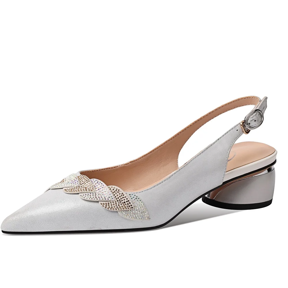 JOCHEBEDHU Genuine Leather Hollow Sandal with Back Strap, Pointed Toe & Square Medium Heel (Size 33‑43) - Image 7