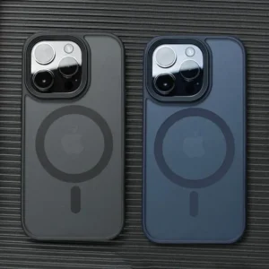 Translucent MagSafe Shockproof iPhone Case – PC+TPU (13‑17 Pro Max)