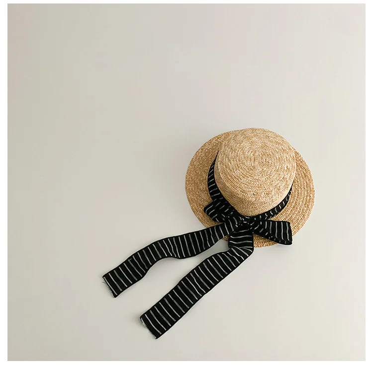 Straw Summer Kids Sun Hat with Wide Brim and Adjustable Strap, 48-52 cm - Image 15