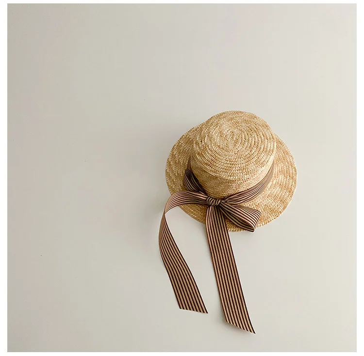 Straw Summer Kids Sun Hat with Wide Brim and Adjustable Strap, 48-52 cm - Image 14