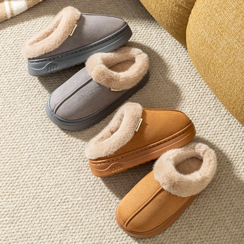 Fashion Parent-child Shoes Winter Children Slippers Indoor Outdoor Anti-slip Warm Thick Soled Comfy Casual Home Shoes Snow Boots - Image 2