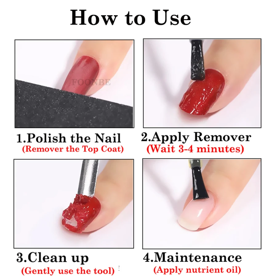 Foonbe Gel Nail Polish Remover – 120g/250g Fast‑Acting Peel‑Off Formula - Image 5