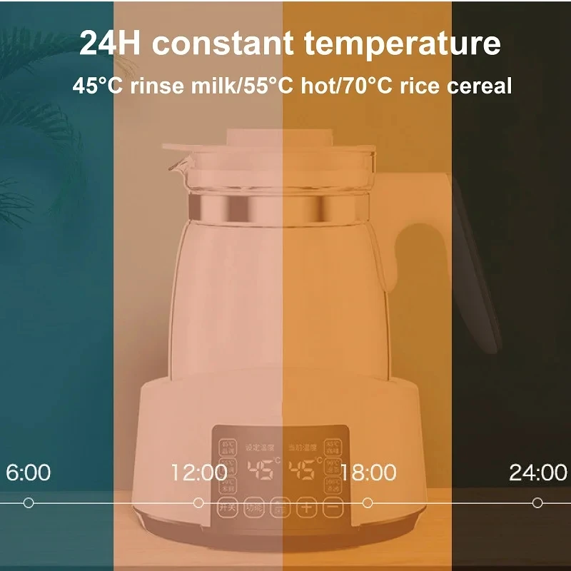 1.3L Glass Electric Kettle – 6 Heating Modes, Temp Set, 24h Keep Warm - Image 5
