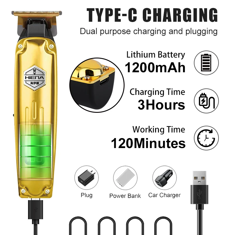 hiena hair Clipper Electric Hair Cutting Machine Cordless Haircut Machine Rechargeable Hair Trimmer Portable Trimmer for men - Image 4