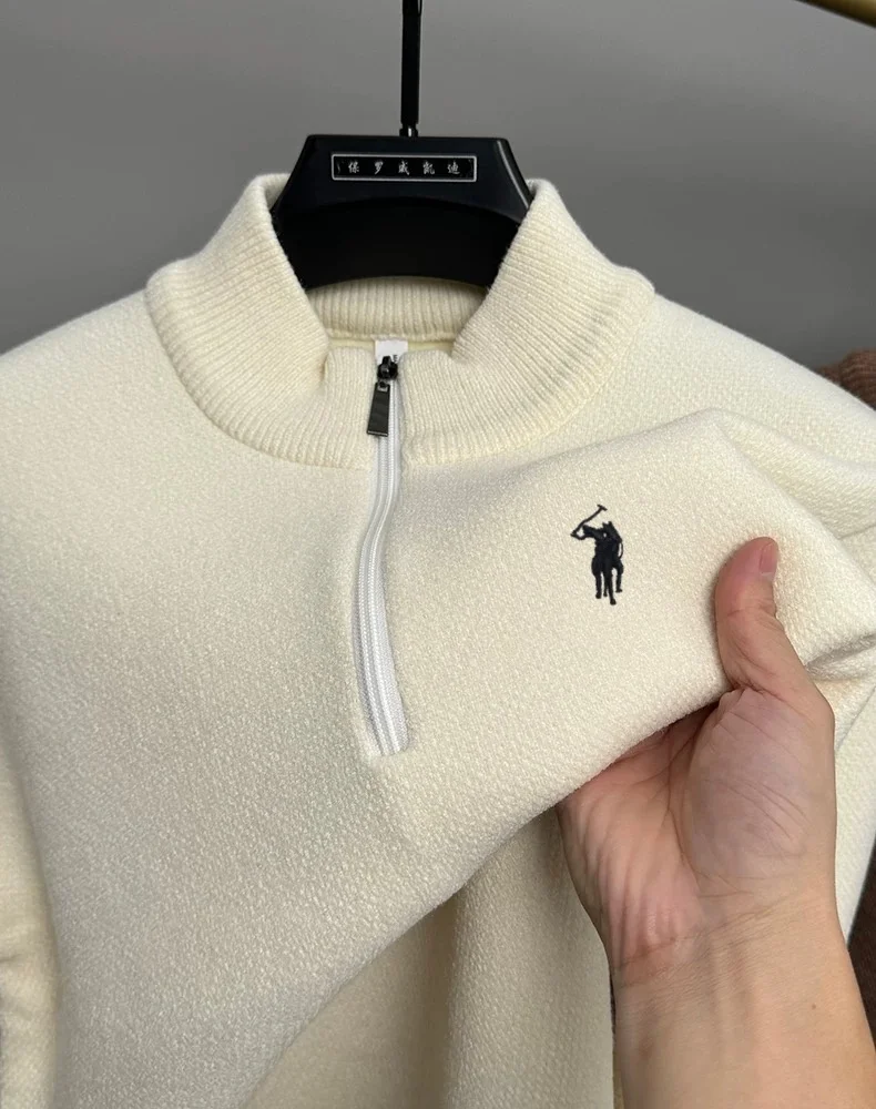 Men's Knitted Pony Embroidery Sweater - Image 7
