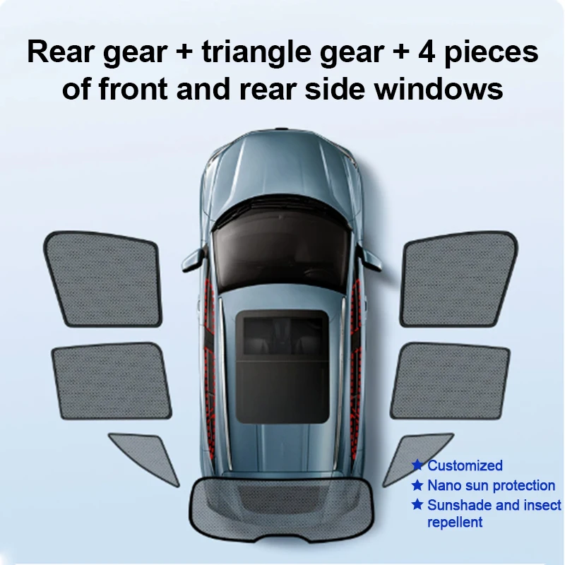 Magnetic Mesh Window Sunshades for Leapmotor B10 - view 7