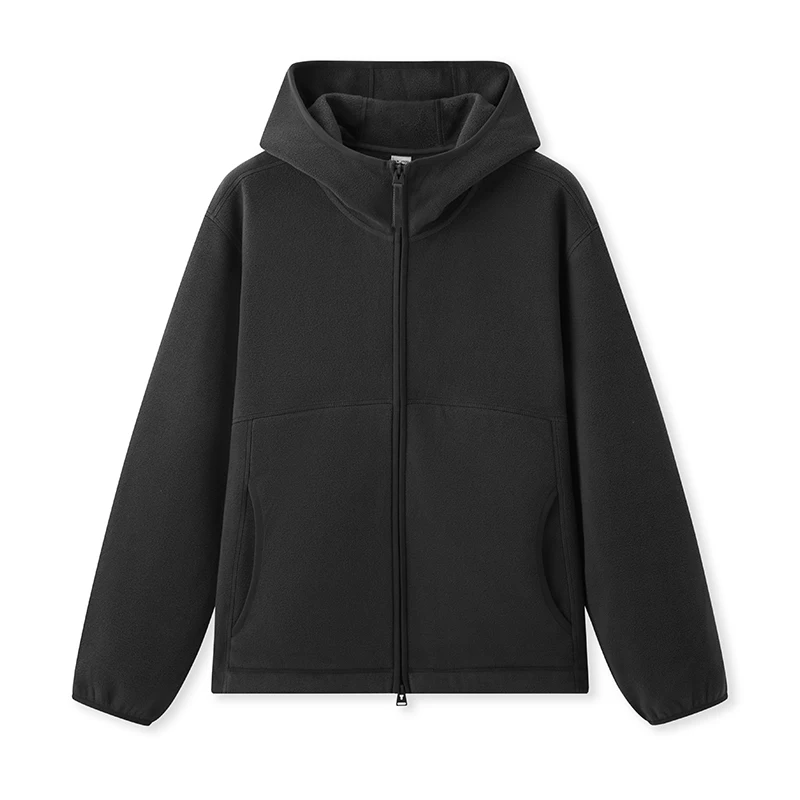Men's Antistatic Polar Fleece Hooded Jacket - Image 9