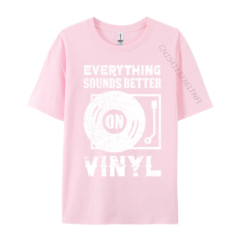 Vintage Vinyl Records DJ Music Cotton Slim Fit T Shirt - Image 3