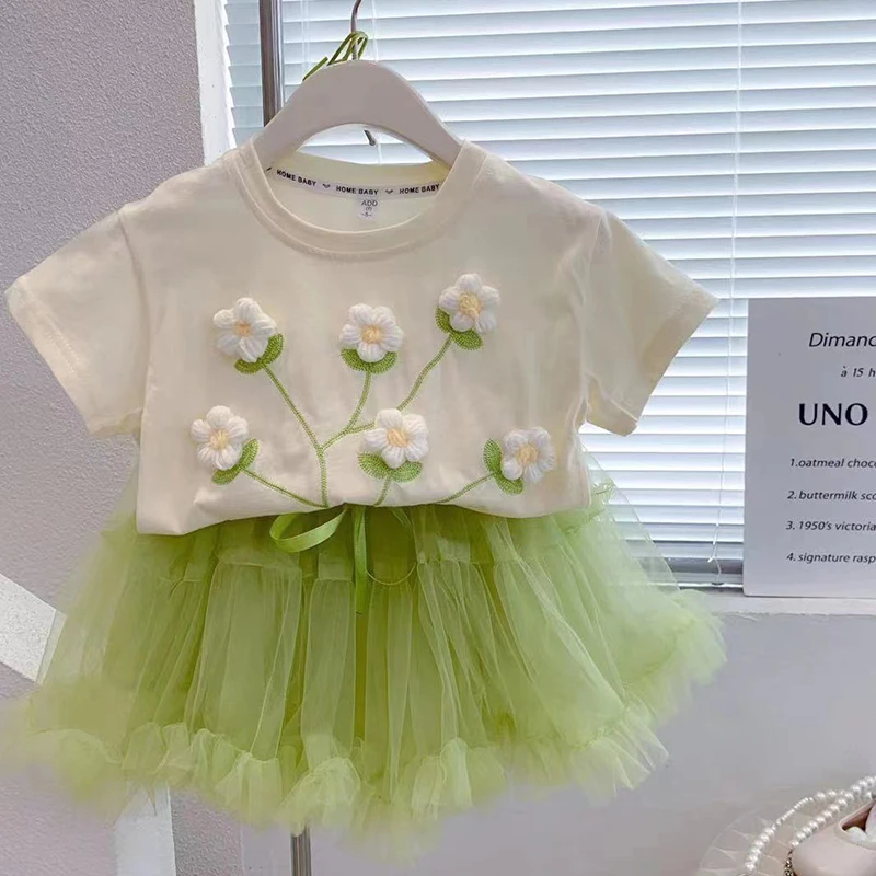 Girls Summer Floral Cotton Sets - Image 2