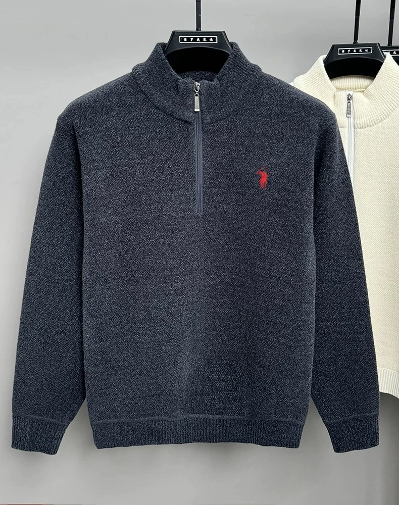 Men's Knitted Pony Embroidery Sweater - Image 6